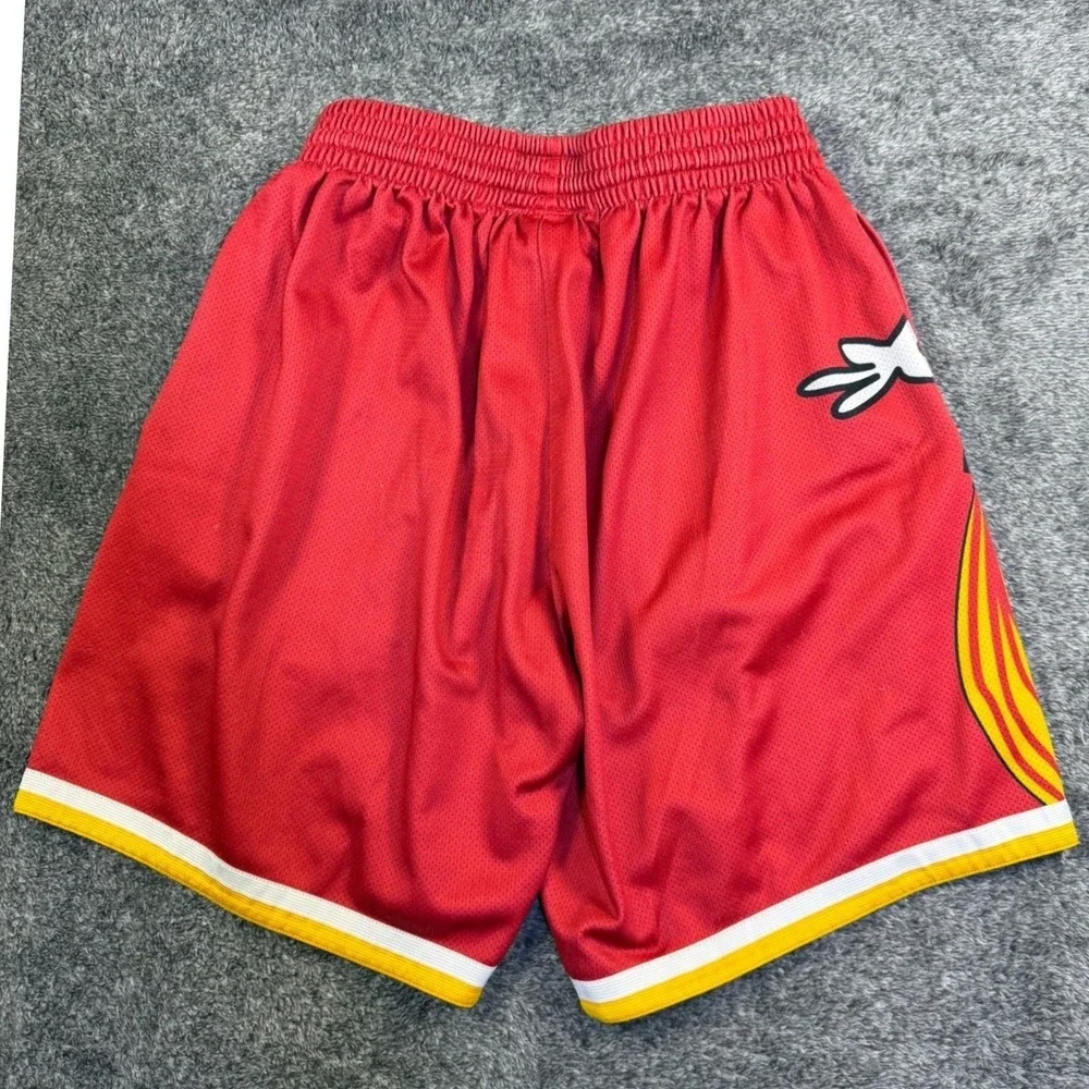 Mitchell & Ness Houston Rockets Shorts‎ Mens Medium Red Hardwood Classics Rare